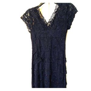 Marina Lace Black Dress size 4- New with tag